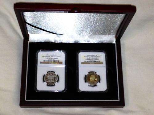 ***1994 PF69 ULTRA CAM AND 2008 MANDELA "MIRRORED" PF69 ULTRA CAM IN A STUNNING BOX SET!!***