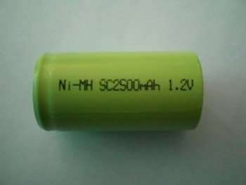 NiMH Sub-C 2500mAh 1.2V Battery