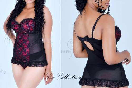 Sexy lace camisole, corset, lingerie, babydoll with a thong_Size 38