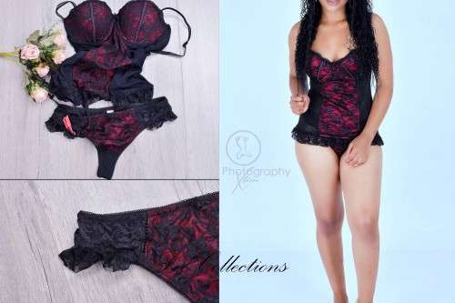 Sexy lace camisole, corset, lingerie, babydoll with a thong_Size 38