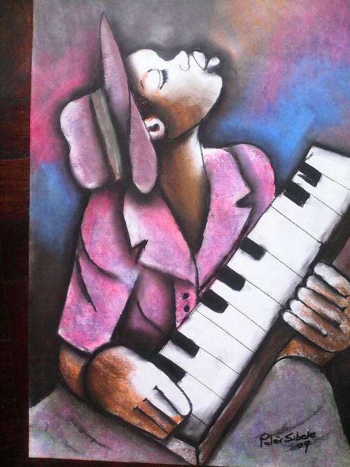 PETER SIBEKO PASTELS ON PAPER