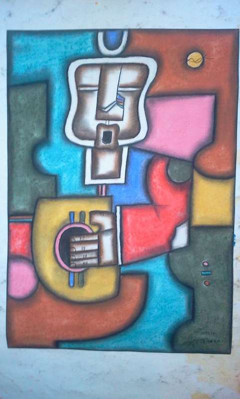 TSEPO SIBEKO PASTELS ON PAPER UNFRAMED