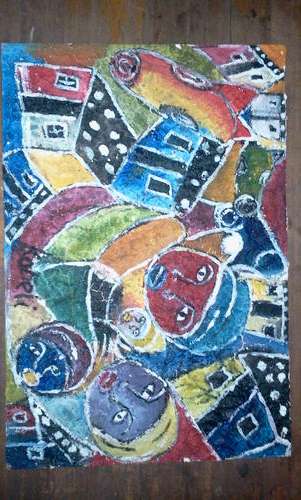 ELI KOBELI OIL AND TEXTURE ON BOARD UNFRAMED