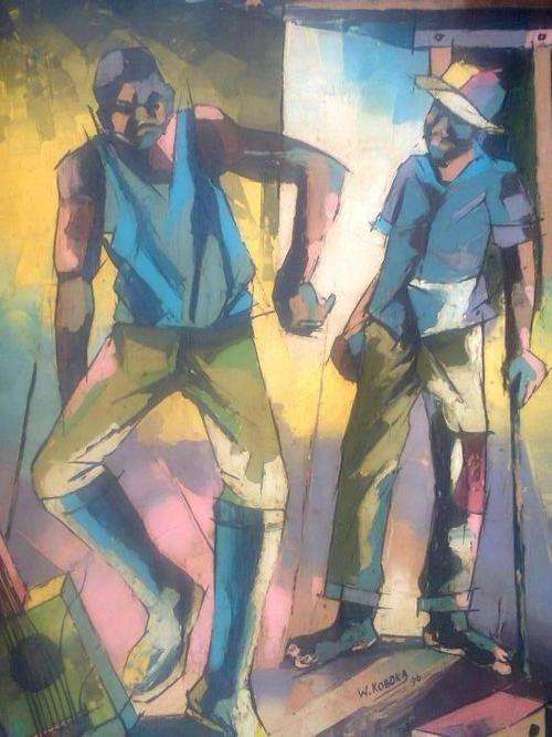WELCOME KOBOKA OIL ON BAORD UNFRAMED