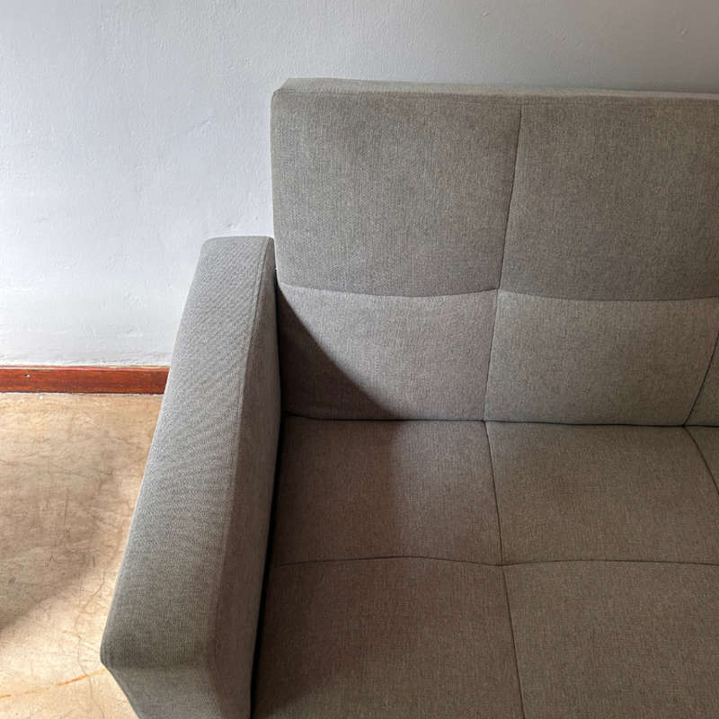 George Mason - Checker Board 3-Sleeper Couch - Grey ( Open box item)