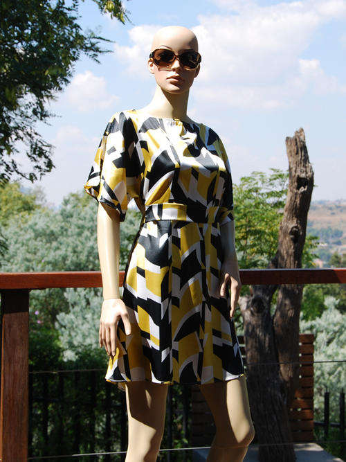 Graphic print 'Define' dress, size 38