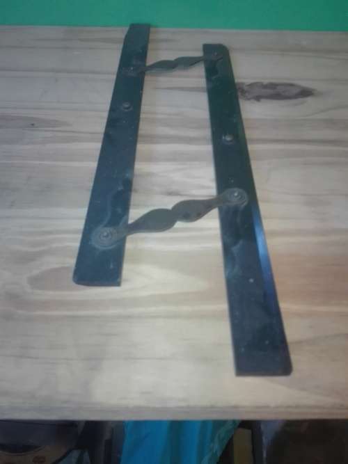 Vintage Martime nautical paralel ruler ebony and bronze