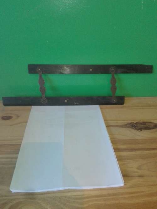 Vintage Martime nautical paralel ruler ebony and bronze