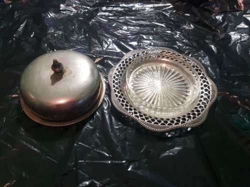 Vintage silver Butter dish Courier R100