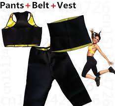 HOT SHAPERS NEOPRENE SLIMMING FAT BURNING PANTS WITH TOP & BELT - 3 PIECE