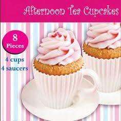 Bake & Serve Cupcakes 4 cups , 4 saucers