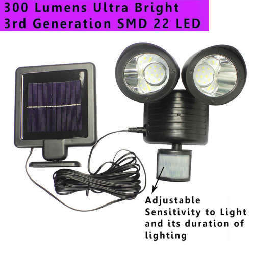 Twin Head Solar Security Light **CHEAPEST SHIPPING ON BIDORBUY**