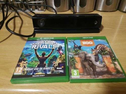 Xbox One kinect like new with sport rivals and zoo tycoon