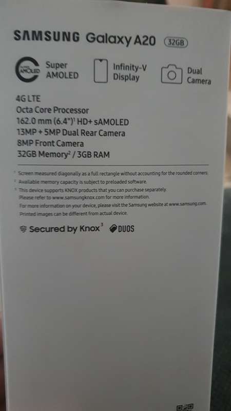 Samsung A20 dual sim