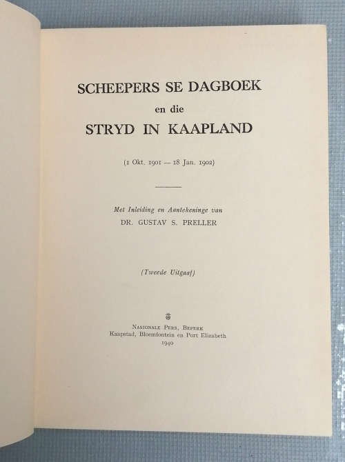 Scheepers se dagboek Gustav Preller