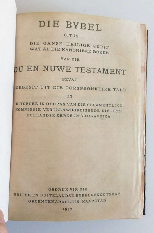 1933 Bybel 1937 Druk