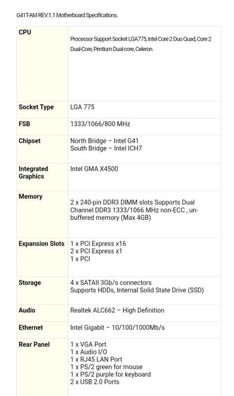 Acer G41T-AM Rev 1.0 motherboard bundle