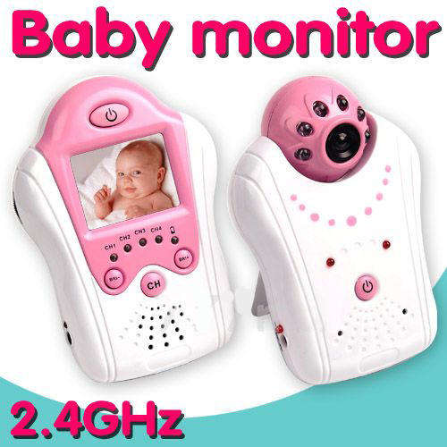 Wireless Baby Security Video Audio Monitor Infrared Night Vision Camera Voice Control With AV-Out