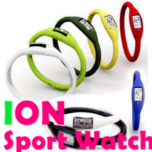 Water-Resistance Tourmaline Minus Ion Sports Wrist Healthy Bracelet Electric Watch (11 Color)