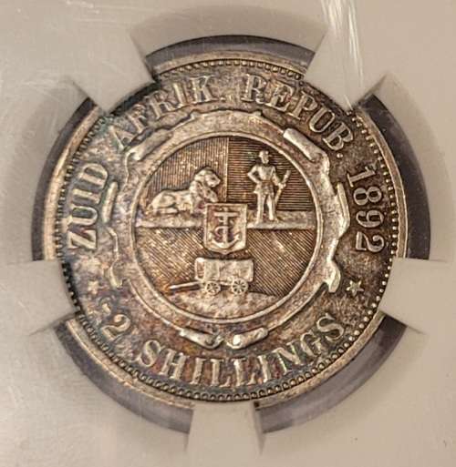 1892 2 Shillings AU50