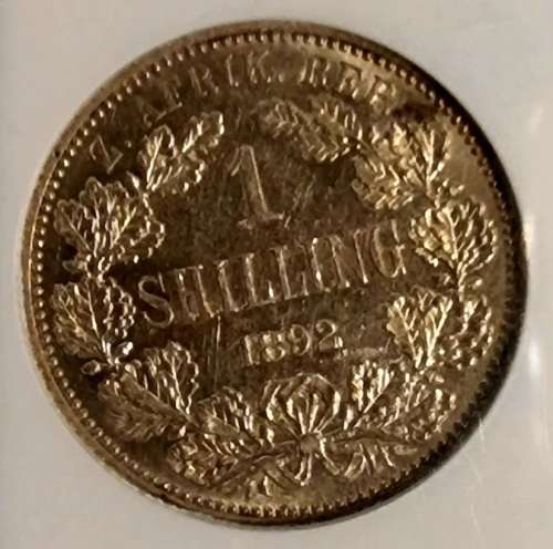 1892 Shilling AU55