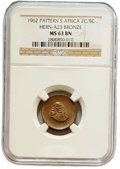 *Exceptional rarity* 1962 Pattern SA 2C/5C MS63BN