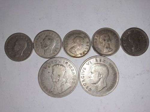 Large collection of 180+ Union of SA bronze and silver coins