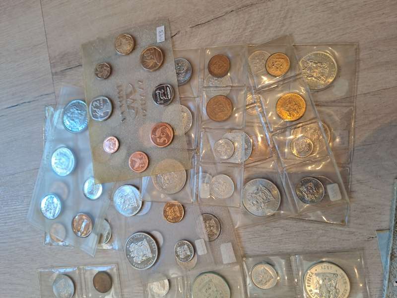 Collection of  19 x SA Mint Uncirculated coin sets years from 1970`s, 80`s and 90`s