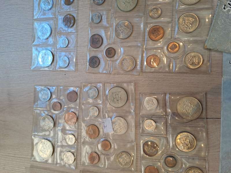 Collection of  19 x SA Mint Uncirculated coin sets years from 1970`s, 80`s and 90`s
