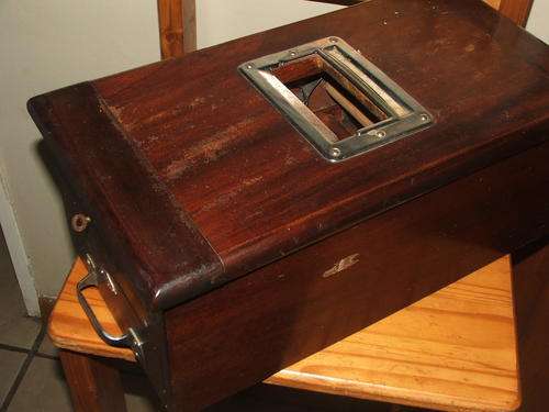 ANTIQUE WOODEN TILL