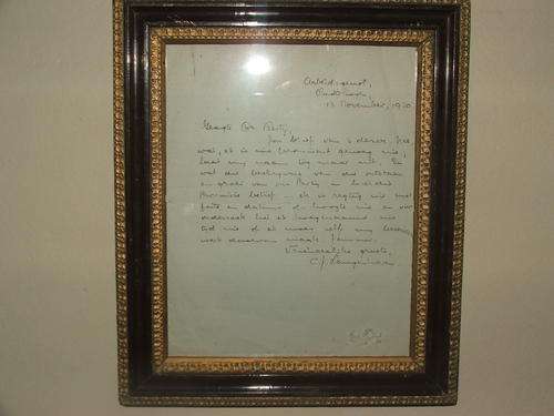 CJ LANGENHOVEN ORIGINAL SIGNED LETTER COLLECTORS ITEM!!