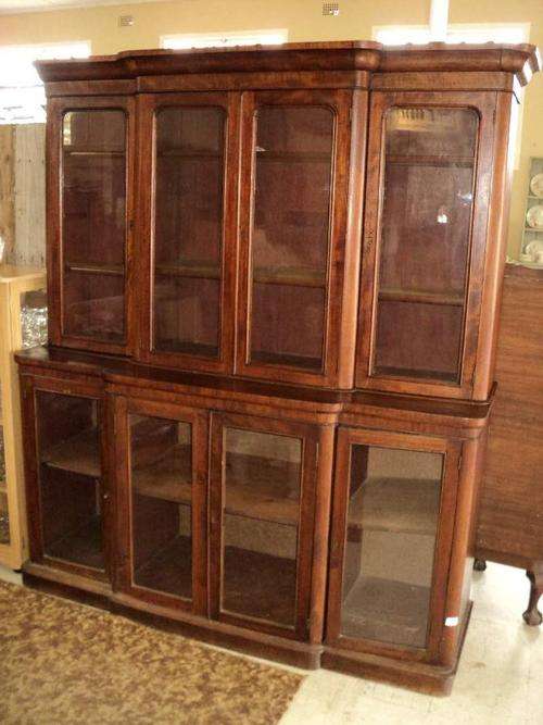 Victorian Mahogany Display Cabinet/Bookcase - STUNNING!
