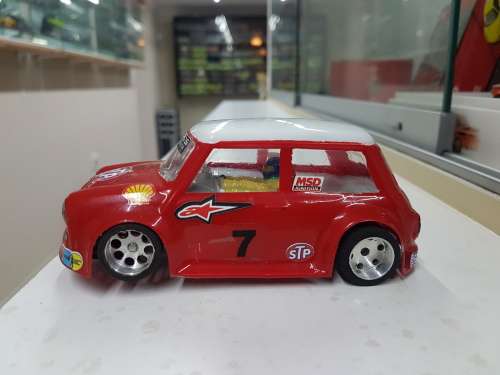 Mini 1/24 scale wooden track slot car