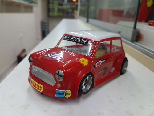 Mini 1/24 scale wooden track slot car