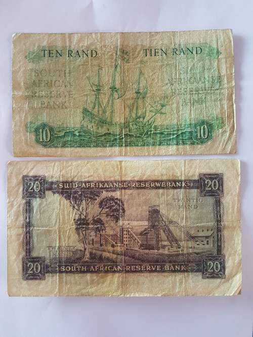 South African reserve bank R10 G Rissik and R20 M.H de Kock