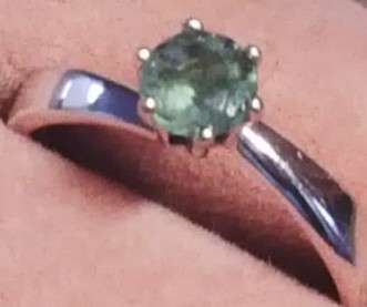 9ct White Gold Tourmaline Ring