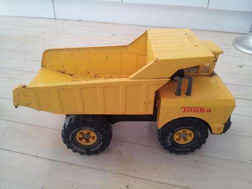 Yellow tin Tonka Truck