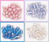 100 QUALITY glass beads - AB - 4 colours, plus 20 AB butterflies!