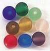 Frosted Glass Mix - Round 8 mm (price per 10 beads)
