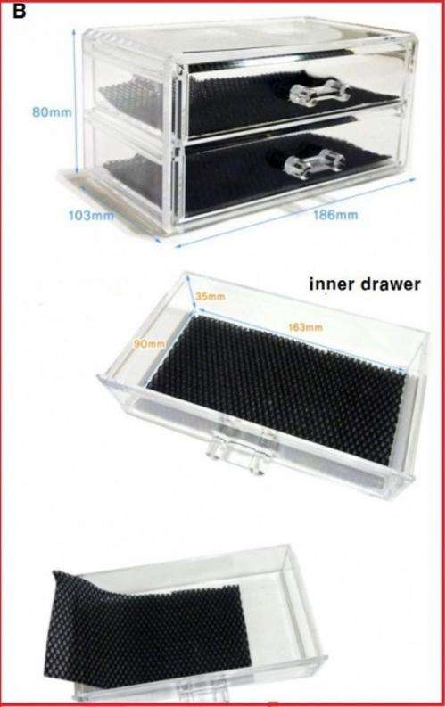 Crystal make up organiser