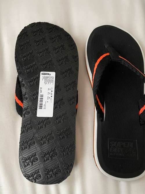 Superdry tri-colour flip flops UK8/9 black