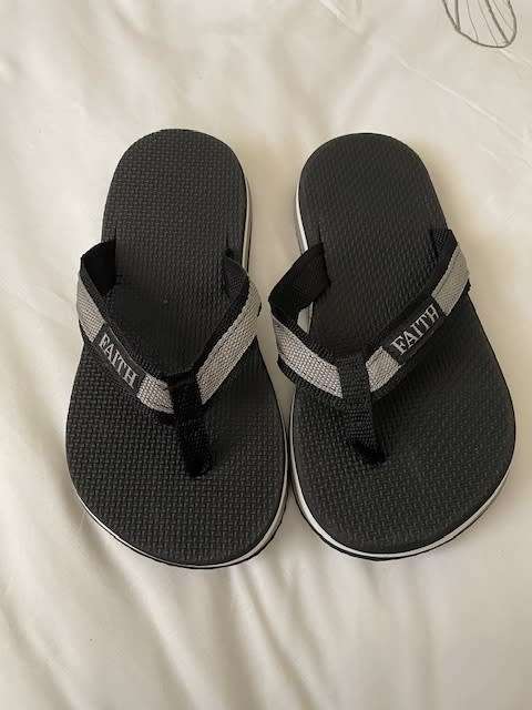 Faith flip-flops grey/black UK8