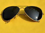 AVIATOR Sunglasses - BLACK AND GOLD