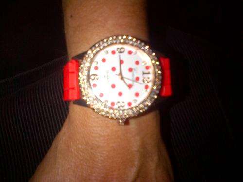 PASTEL RED GEL WATCH