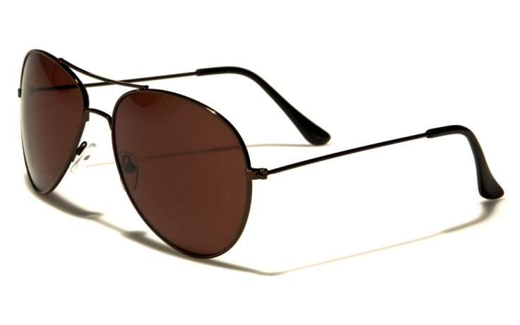 AVIATOR STYLE SUNGLASSES BROWN