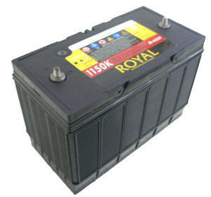 12Volt - 102A/H - ROYAL 1150K DEEP CYCLE CALCIUM BATTERY