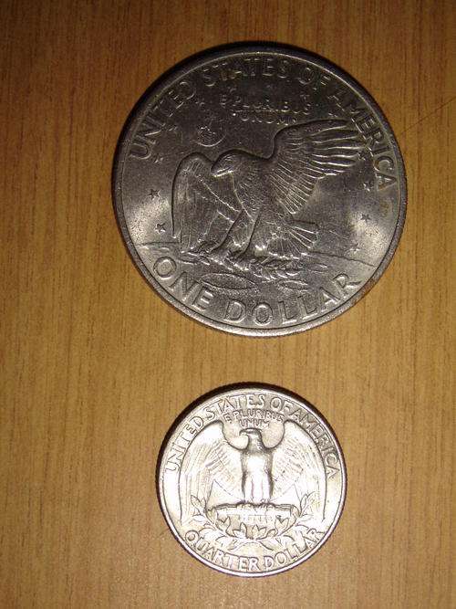 1972 Eisenhower Dollar & 1979 Washington Quarter