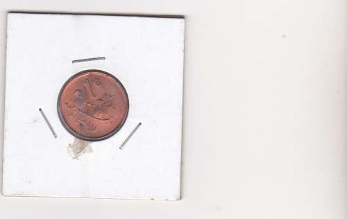 1966 Afrikaans red  1 cent in UNC grade