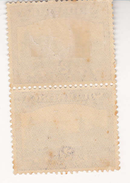1930 2d vertical pair blue and violet MLH With "Airship flaw" SACC 44b