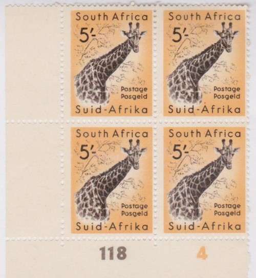 1959 Union 5s Control blocksx 4 No`s 118 bright 4,118  pale 4 SACC 176